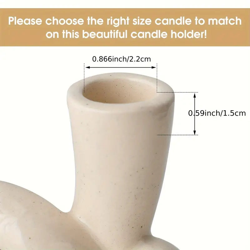 2pcs/set Ceramic Knot Shape Candle Holder