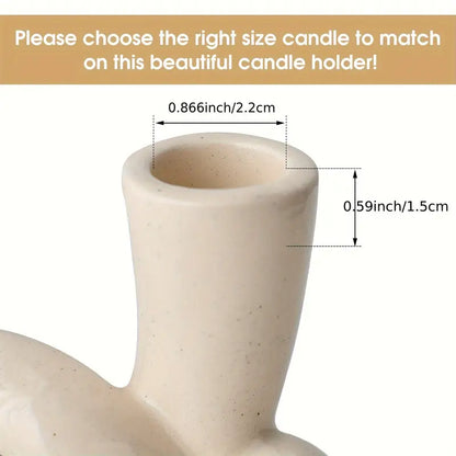 2pcs/set Ceramic Knot Shape Candle Holder