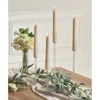 4pcs Candlestick Holders Glass