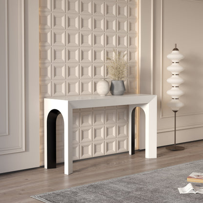 Elite Console Table White Black