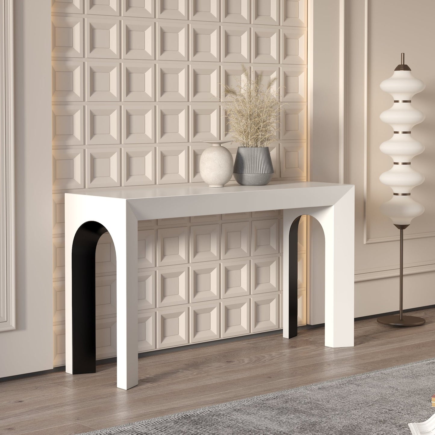 Elite Console Table White Black