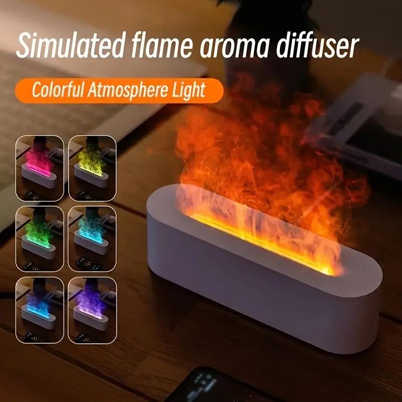 Flame LED Humidifier With Colorful Light