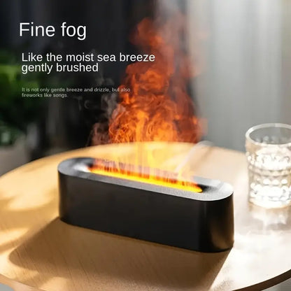 Flame LED Humidifier With Colorful Light