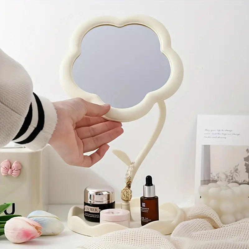 Flower-Shaped Makeup Mirror