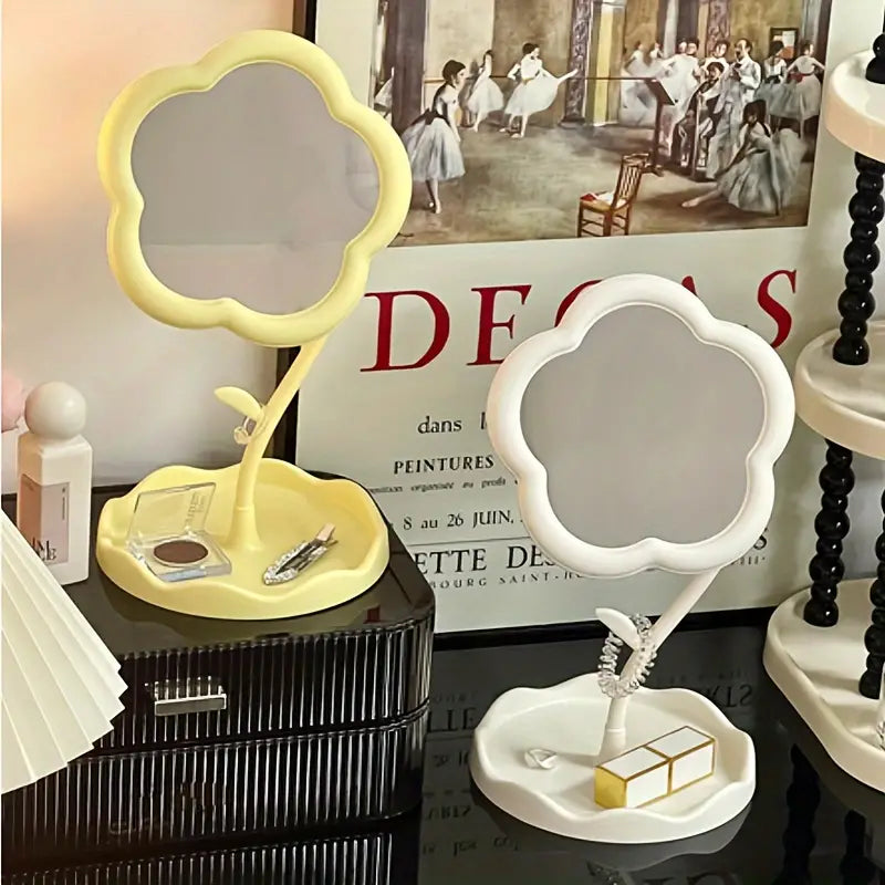 Flower-Shaped Makeup Mirror