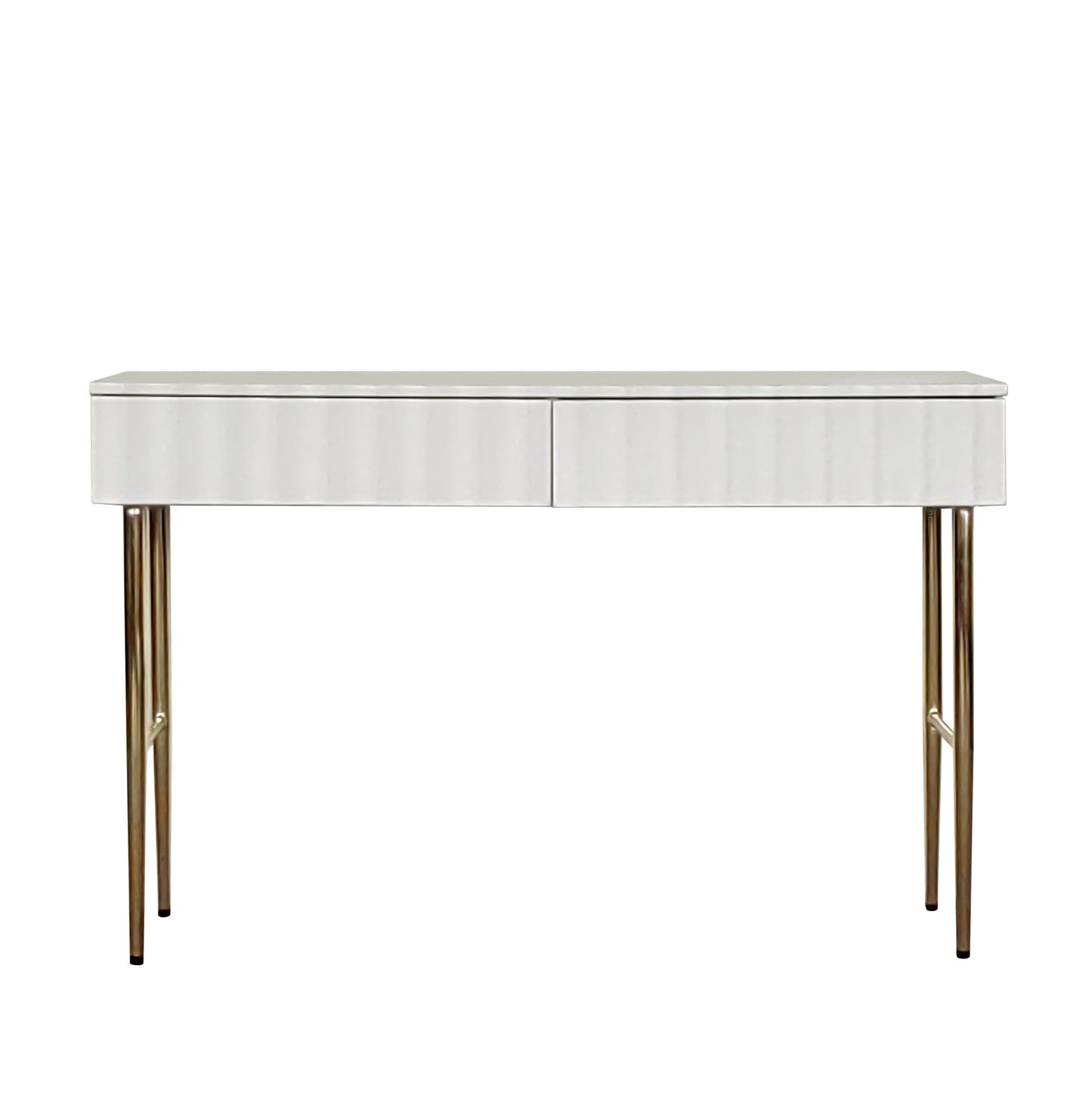 Flute Console Table White