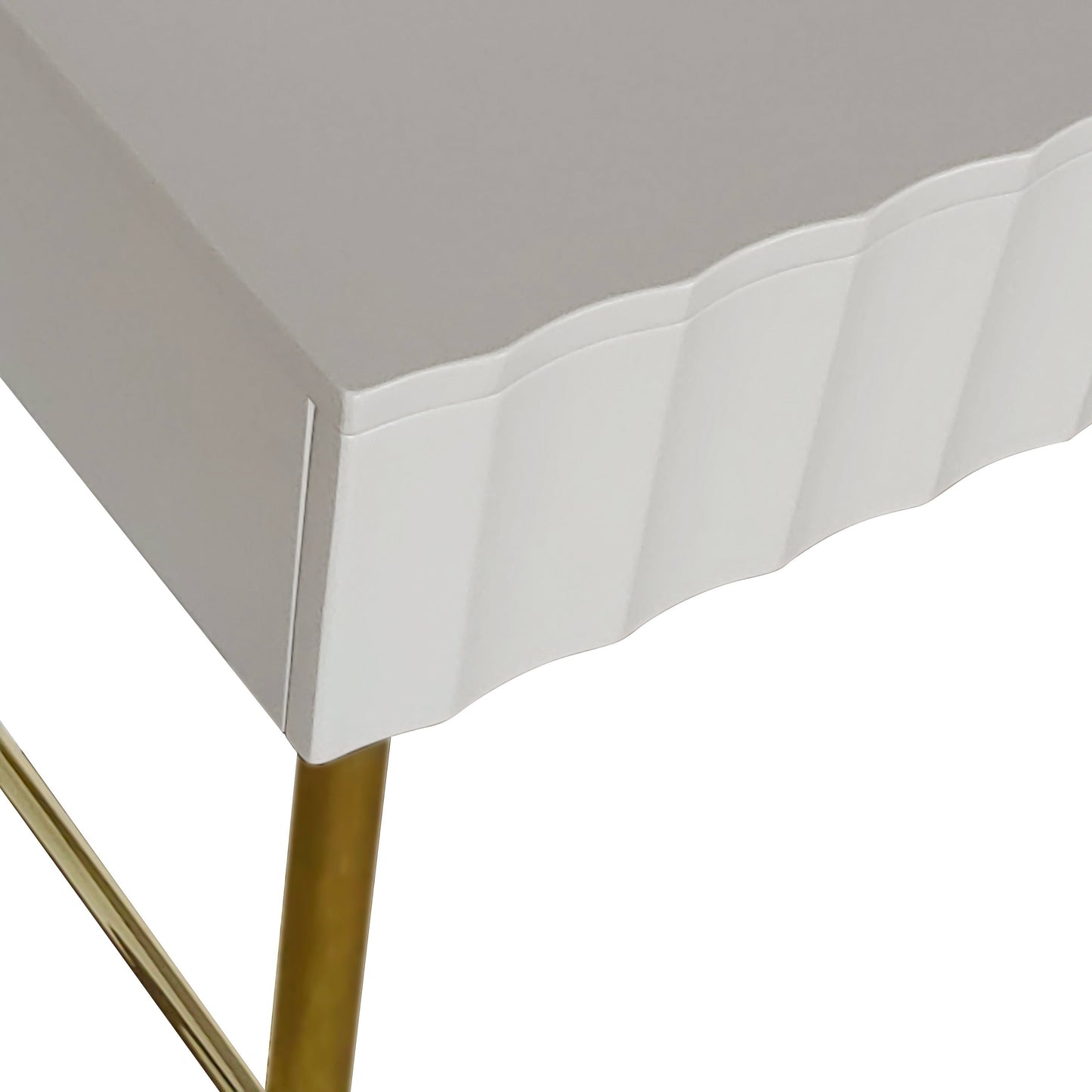 Flute Console Table White