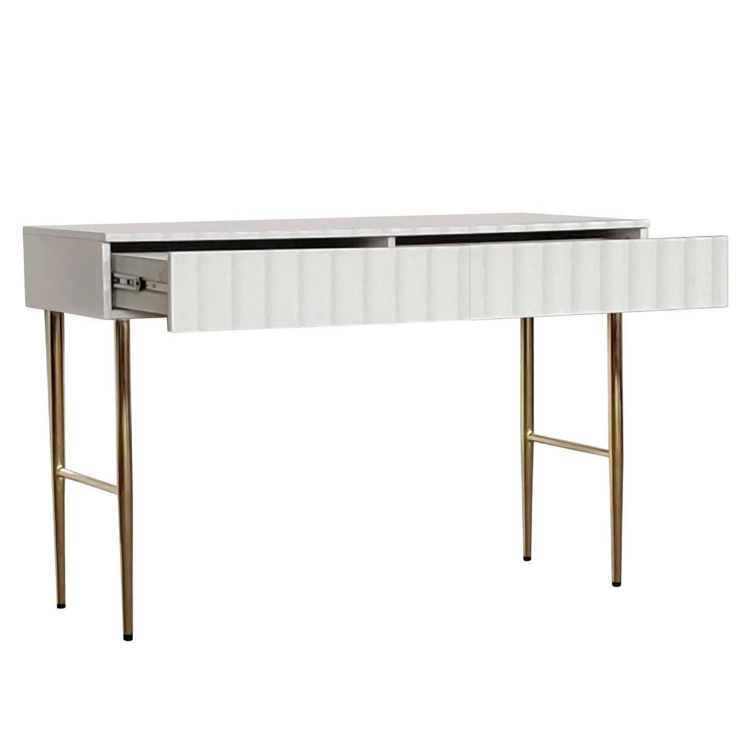 Flute Console Table White