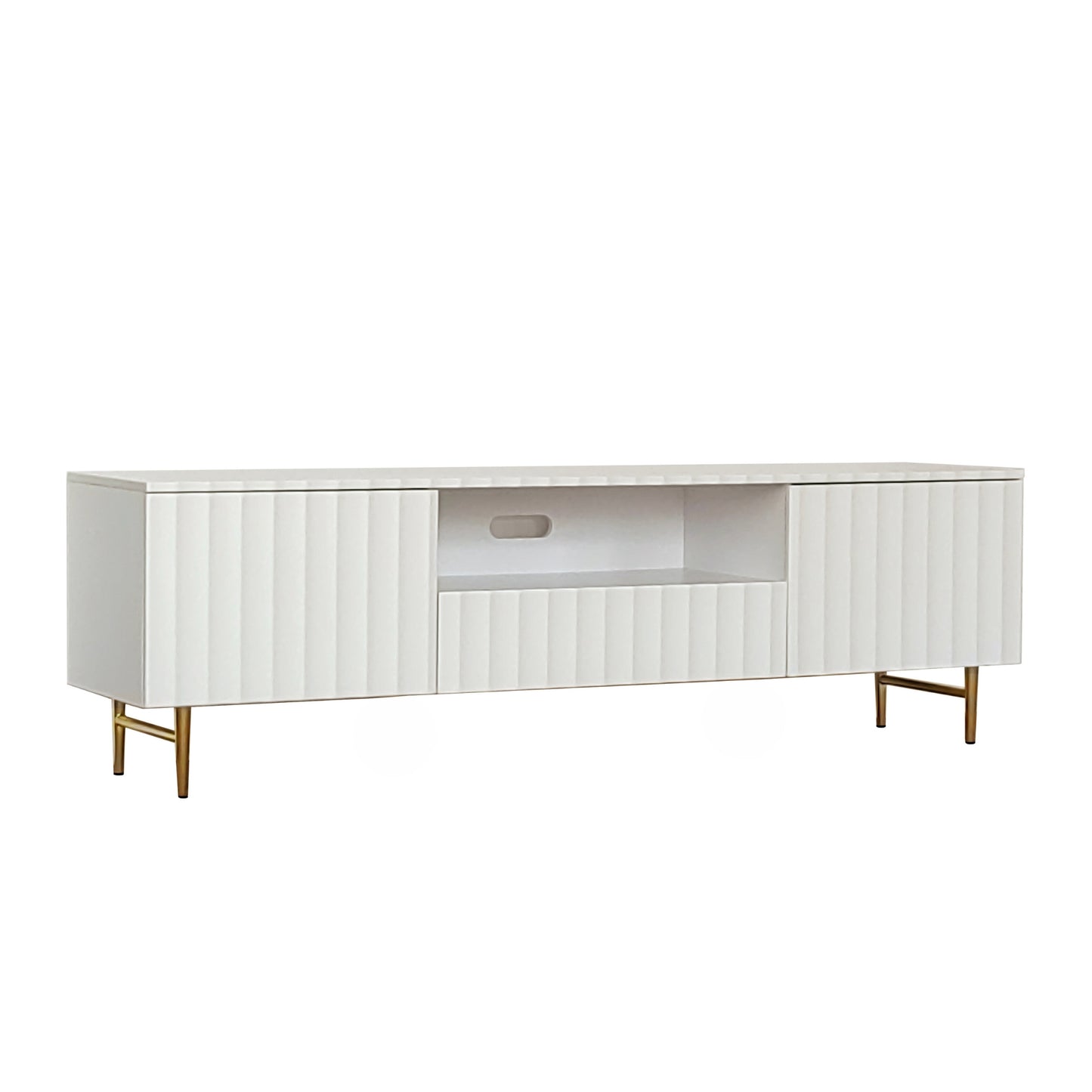 Flute Tv Unit White 200cm