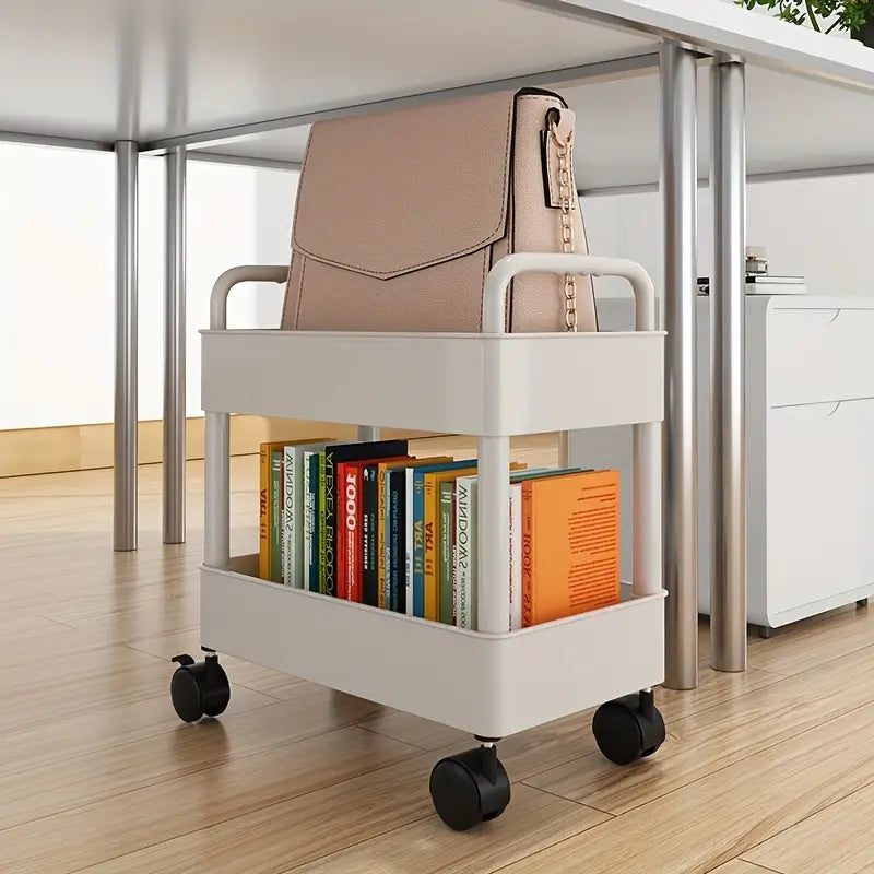 Storage Cart With Wheels White