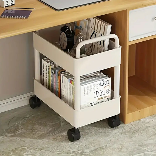 Storage Cart With Wheels White